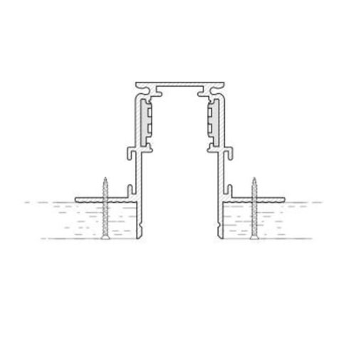 Szyna magnetyczna F-LINE gips-karton 12,5mm czarna - 2 metry