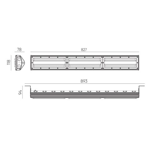 High Bay LED liniowy 150W Streakbay 15000lm 4000K