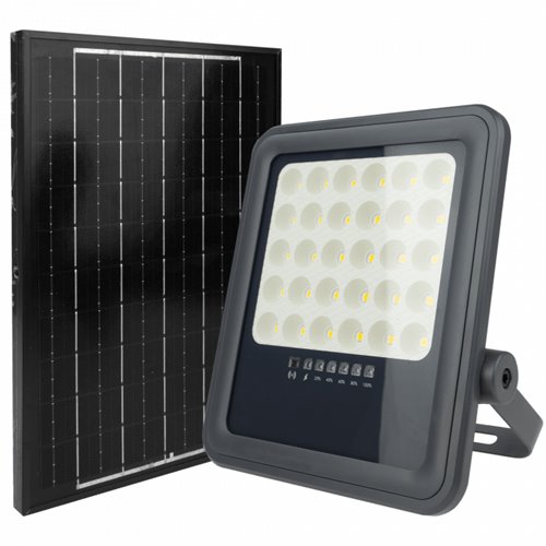 Naświetlacz solarny LED z pilotem 10W 900lm IP65 4000K