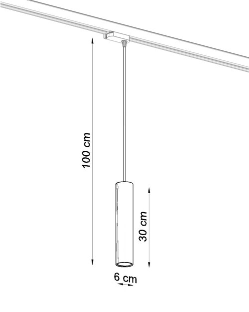 Lampa szynowa wisząca LAGOS biała 7W GU10 3000K