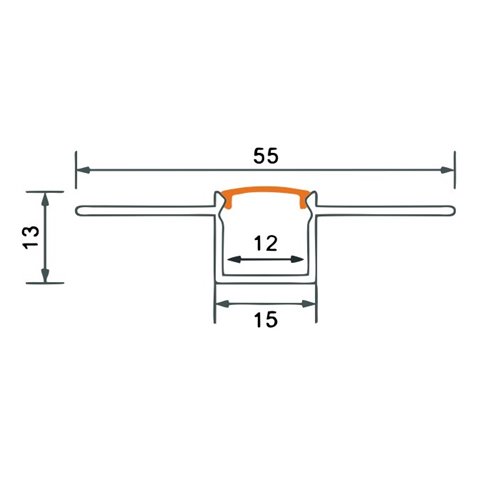 Profil LED GK GP-Single czarny z mlecznym kloszem 2m