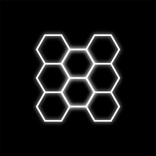 Lampa LED Hexagon 8xHEX 280W 6500K