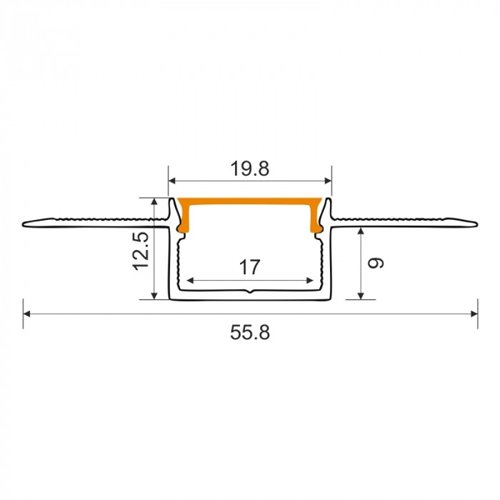 Profil LED GK GP-Dual biały z mlecznym kloszem 2m