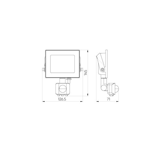 Naświetlacz LED LUMINO z czujnikiem 10W 1000lm neutralny