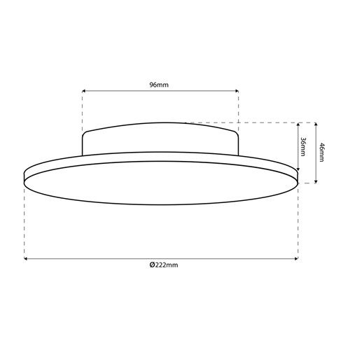 Kinkiet ścienny okrągły Disk 22cm 15W IP65 CCT