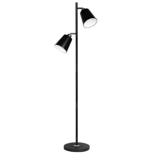 Lampa podłogowa 2xE27 Gueno 155cm czarno-złota