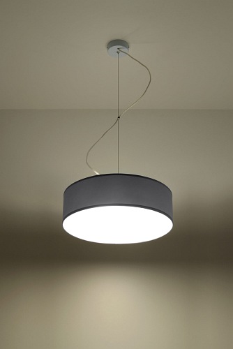 Lampa wisząca plafon ARENA 35 cm 2xE27 szary