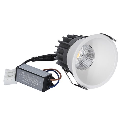 Oprawa LED Downlight biała IP44 6W 540lm CRI90 ciepła