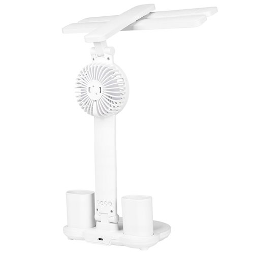 Lampka biurkowa LED Winter 7W CCT biała z wentylatorem