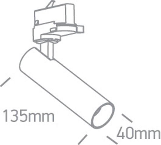 Reflektor szynowy LED VILAIN 8W CRI90 3000K biały