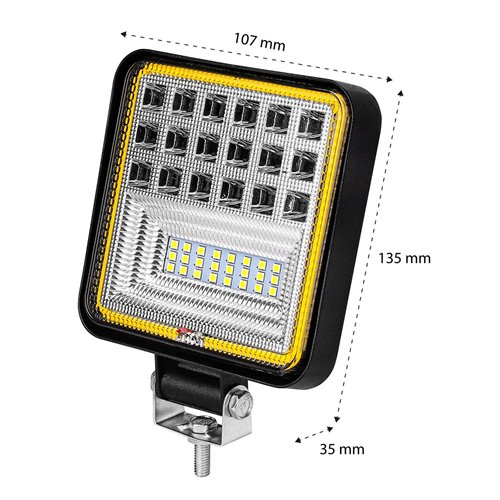 Lampa robocza LED 10-60V 126W 8820lm z kierunkowskazem