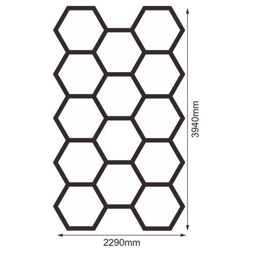 Lampa LED Hexagon 14xHEX 456W 6500K