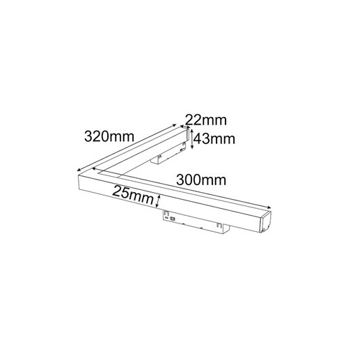 Lampa magnetyczna Corner Osram 5Y 20W 2x30cm 4000K