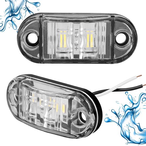 Lampa obrysowa LED 12-24V 2,5W 2xSMD biała