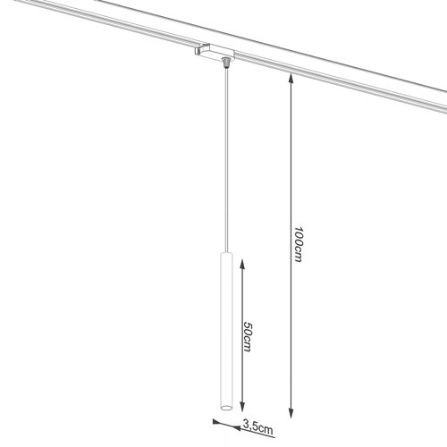 Lampa szynowa wisząca PASTELO biała 4,5W G9 4000K