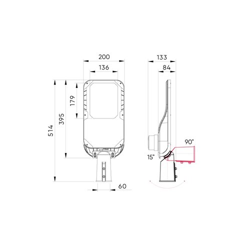 Lampa uliczna LED Camino 50W 6500lm 3000K