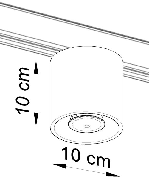 Lampa szynowa okrągła Tuba ORBIS biała GU10 7W 3000K