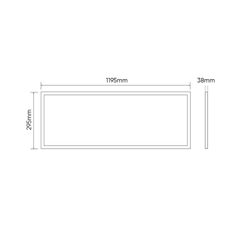 Panel LED 120x30 czarny Backlit Lite 2w1 40W 4000lm 4000K