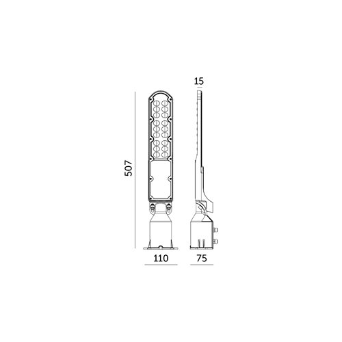 Lampa uliczna LED Cyoto 50W z czujnikiem zmierzchu