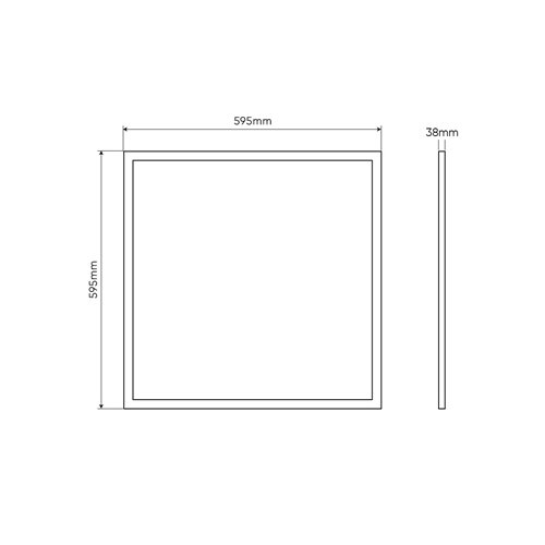 Panel LED 60x60 czarny Backlit Lite 2w1 40W 4000lm 4000K