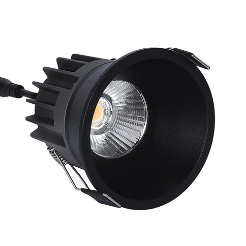 Oprawa LED Downlight czarna IP44 6W 540lm CRI90 ciepła