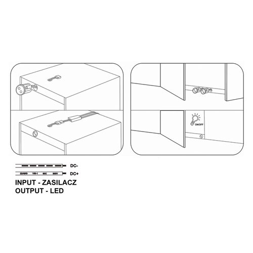 Włącznik sensor podwójny do szaf chrom 60/100W 12-24V