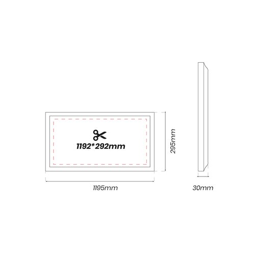 Panel LED 120x30 48W 5760lm Backlit Premium 4000K