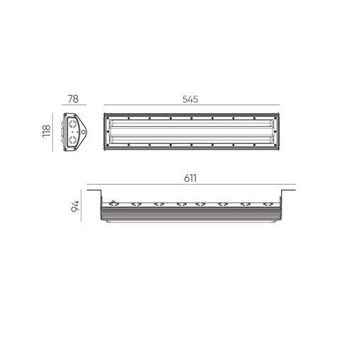 High Bay LED liniowy 100W Streakbay 10000lm 4000K