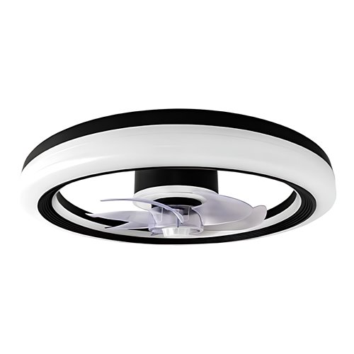 Plafon LED z pilotem CCT i wentylatorem 45W czarny