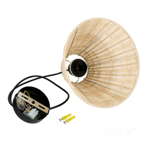 Lampa wisząca Boho Ronda 1xE27 ze splecionego rattanu