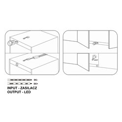 Włącznik drzwiowy do szaf chrom 12V/24V 60W/100W