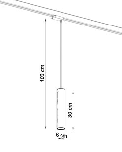 Lampa szynowa wisząca LAGOS biała 7W GU10 3000K