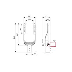 Lampa uliczna LED Camino 100W 13000lm 3000K