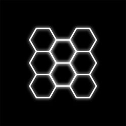 Lampa LED Hexagon 8xHEX 280W 6500K