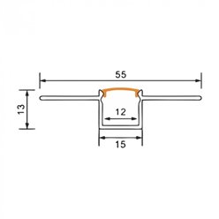 Profil LED GK GP-Single czarny z czarnym kloszem 2m