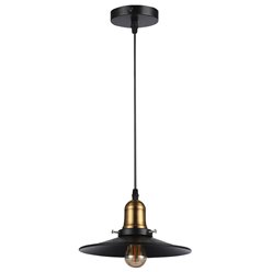 Lampa wisząca 1xE27 Rozi z czarnym kloszem