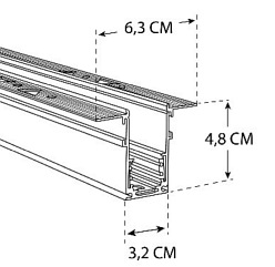 Szyna magnetyczna Biała podtynkowa - 300cm