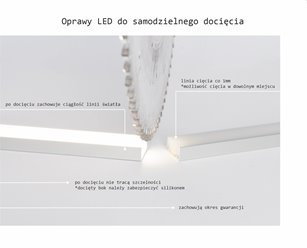 Oprawa liniowa LED IP68 AQU srebrna 4500K 50cm