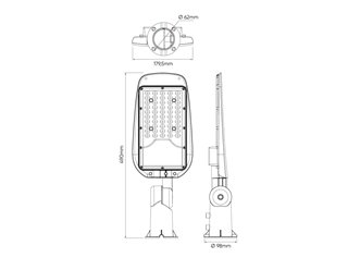 Lampa uliczna LED STREETLITE BLACK 50W barwa neutralna