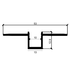 Profil LED GK Mini 10mm 2m srebrny anodowany