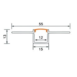 Profil LED GK GP-Single biały z mlecznym kloszem 2m