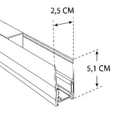 Szyna magnetyczna Biała natynkowa - 300cm