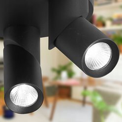 Lampa sufitowa okrągła z reflektorami Tira 3xGU10 czarny