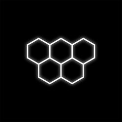 Lampa LED Hexagon 5xHEX 192W 6500K