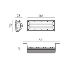 High Bay LED liniowy 50W Streakbay 5000lm 4000K