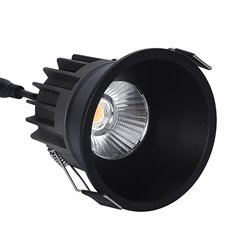 Oprawa LED Downlight czarna IP44 6W 540lm CRI90 neutralna