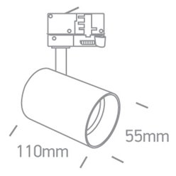 Reflektor szynowy LED ISA 12W CRI90 3000K biały