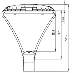 Lampa parkowa LED Adora 60W 4000K Antracyt