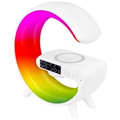 Lampka biurkowa LED-G 5W 155mm RGB z zegarem i głośnikiem