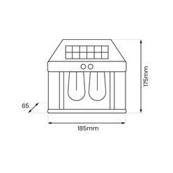 Lampa elewacyjna solarna Filo Podwójna 3000K